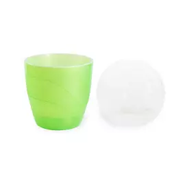 Кашпо Пластавеню Грация 2.0л со вставкой прозрачно-зеленое D-15 см