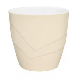 Кашпо Пластавеню грация 2.0л со вставкой кремовое d-15 см h-15 см