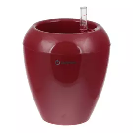 Кашпо Plastia Calimera d17h19см алый с автополивом