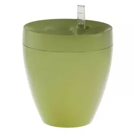 Кашпо Plastia Calimera д17см зелён с автополивом