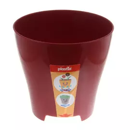 Кашпо Plastia luna 14 см красное