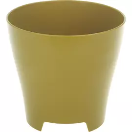 Кашпо Plastia Luna д18см оливковый