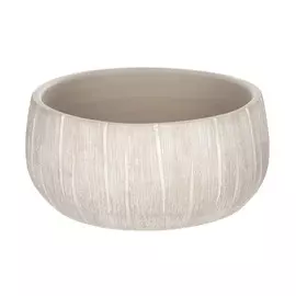 Кашпо-плошка Soendgen ronda d23 серо-бежевое