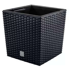 Кашпо Prosperplast Rato низкое 32,5 см антрацит