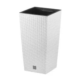 Кашпо Prosperplast rato квадратное 26.5см белое