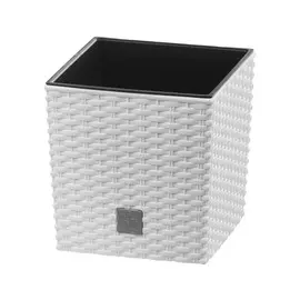 Кашпо Prosperplast rato низкое 20см белое