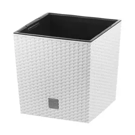 Кашпо Prosperplast rato низкое 32,5см белое