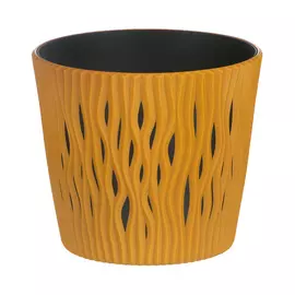 Кашпо Prosperplast sandy круглое 16х16х14см горчичное 1,7 л