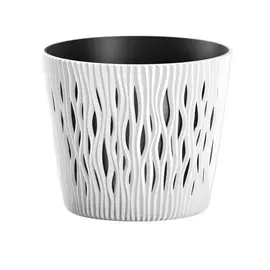 Кашпо Prosperplast Sandy круглое белое 13х13х11 см