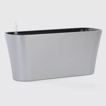 Кашпо с автополивом Greensun cl4018, серебро