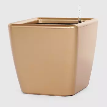 Кашпо с автополивом Greensun d28см RA2825 матовое золото