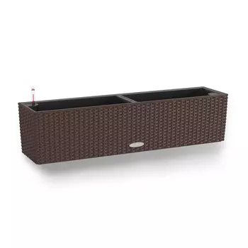 Кашпо с автополивом Lechuza Balconera Cottage коричневый 79х19х19 см
