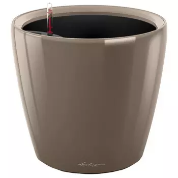 Кашпо с автополивом Lechuza Classico LS 35 серо-коричневое