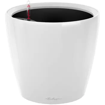 Кашпо с автополивом Lechuza Classico LS 43 белое