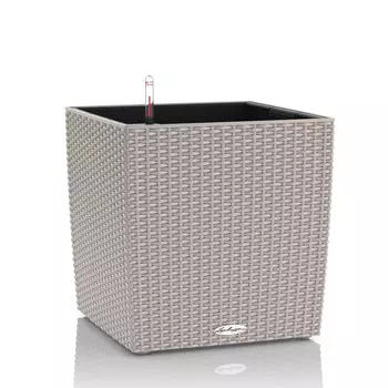 Кашпо с автополивом Lechuza Cube Cottage бежевый 40x40x40 см