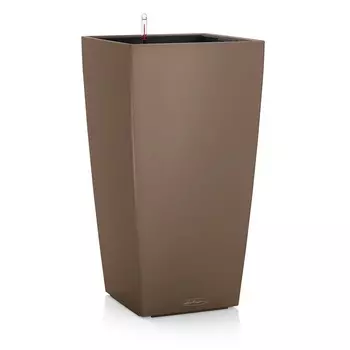 Кашпо с автополивом Lechuza Cubico 30 см серо-коричневый