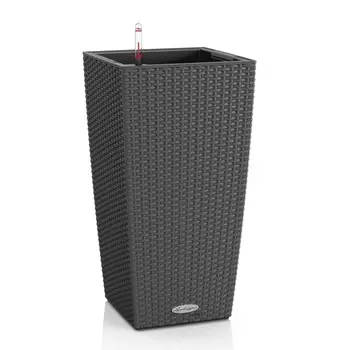 Кашпо с автополивом Lechuza cubico cottage 40см гранит (15242)