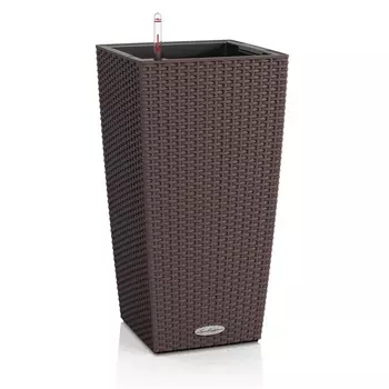 Кашпо с автополивом Lechuza Cubico Cottage коричневый 30x30x56 см