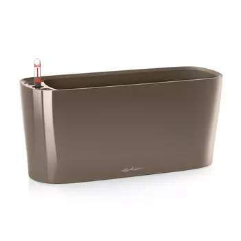 Кашпо с автополивом Lechuza Delta 10 30x10 см серо-коричневый