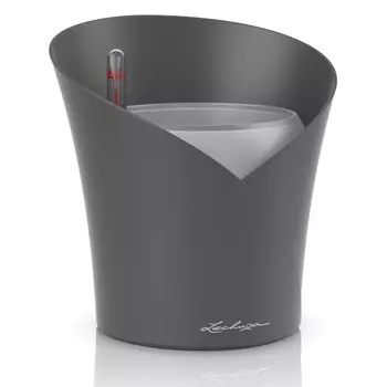 Кашпо с автополивом Lechuza Orchidea серый матовый 18х18х20 см