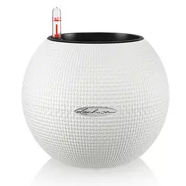 Кашпо с автополивом Lechuza Puro 21x21x18см белое