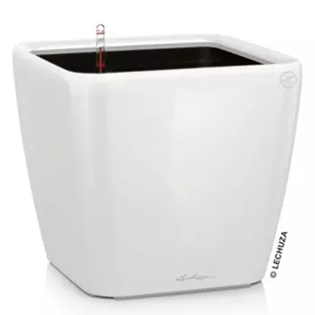 Кашпо с автополивом Lechuza Quadro LS 43 см белое