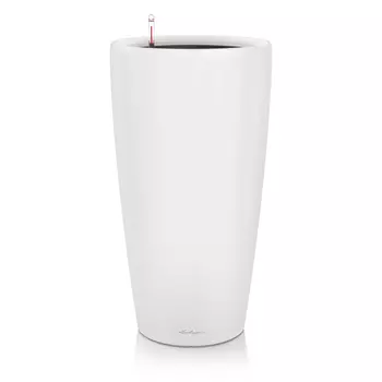 Кашпо с автополивом Lechuza Rondo белый матовый 32x56 см
