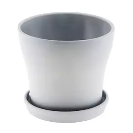 Кашпо с поддоном Scheurich 108 grey stone d15