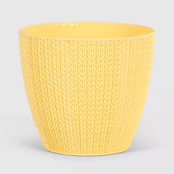 Кашпо Serinova Sumela 14х14х12,5 см светло-желтое