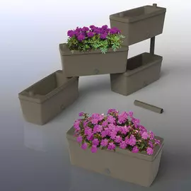 Кашпо сет Bama Fioriere 5 секций кремовый