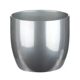 Кашпо Soendgen Basel D16 см серебряное глянцевое