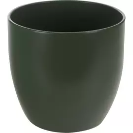 Кашпо Soendgen Basel d21 матов тёмно-зелёный