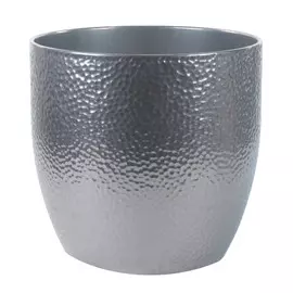 Кашпо Soendgen Boston metallic d16 глянцевый серебро
