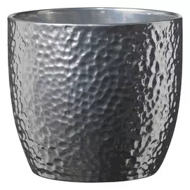 Кашпо Soendgen boston metallic d24 глянцевый серебро