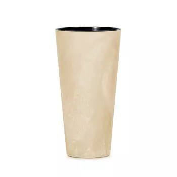 Кашпо Tubus slim кремовое 25х47 см