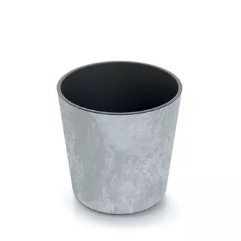 Кашпо Urbi round серое 25х25 см