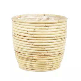 Кашпо Van der leeden balloon stripe д20м 19см бежевое