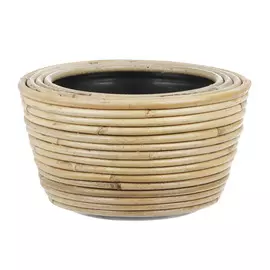 Кашпо Van der leeden stripe д19см 12см серое