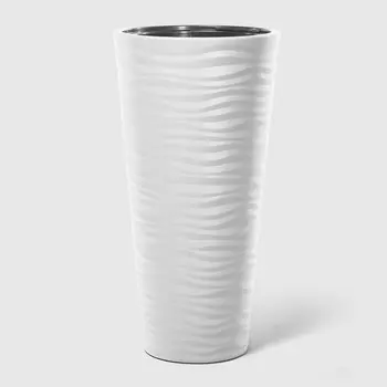 Кашпо высокое Serinova Kumsal 40x40x80 см белое