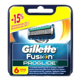Сменные кассеты Gillette Fusion ProGlide для мужской бритвы, 6 шт, с 5 лезвиями, с точным триммером для труднодоступных мест, для идеально гладкого бритья