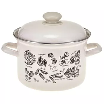 Кастрюля эмалированная Hitt Графика 4,5 л