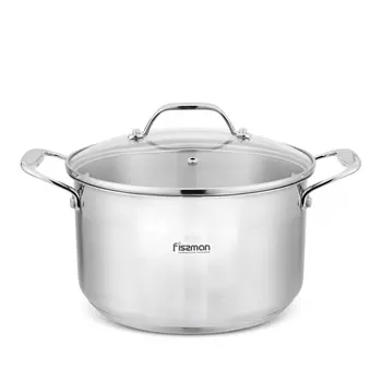 Кастрюля Fissman Platino 5479 нержавеющая сталь 24x13,5 см, 5,7 л