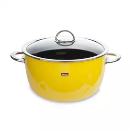 Кастрюля Kochstar Neo 26 см 6 л желтая с крышкой