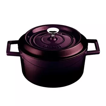 Кастрюля Lava круглая 2,82 л чугун фиолетовая