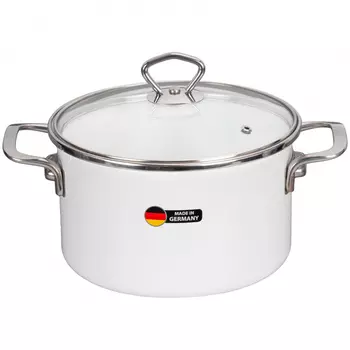 Кастрюля с крышкой Maisingers d20/h13.6см 3.7л белый