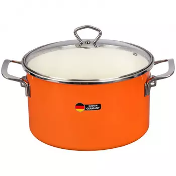 Кастрюля с крышкой Maisingers d24/h14.5см 6.1л оранжевый