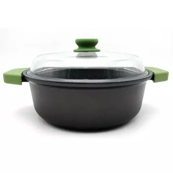 Кастрюля с крышкой Risoli Granito green 28 см