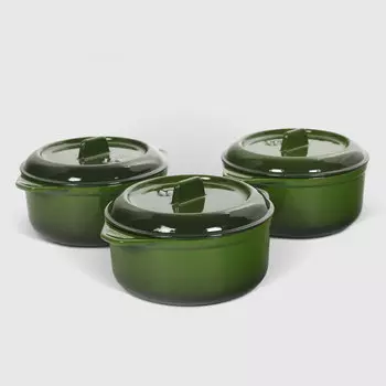 Кастрюля Surel mini зеленая 12 см 3 шт