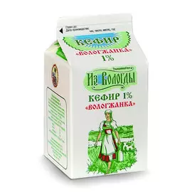 Кефир Вологодский молочный комбинат Вологжанка 1%, 470 г