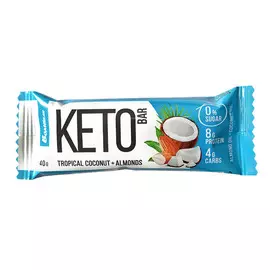 Кето-батончик Bombbar тропический кокос и миндаль, 40 г